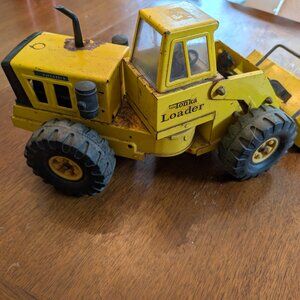 SALE Vintage 1970s Tonka Loader Payloader Pressed Steel Yellow Toy Truck